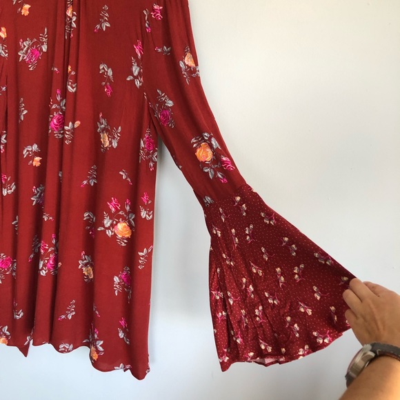 SOLD Free People Tate Floral Tunic NWT in Vintage Combo - Picture 7 of 15